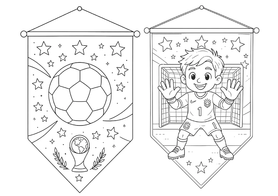 Bandeirinhas da copa do mundo para colorir e imprimir - atividade educativa (página 2)